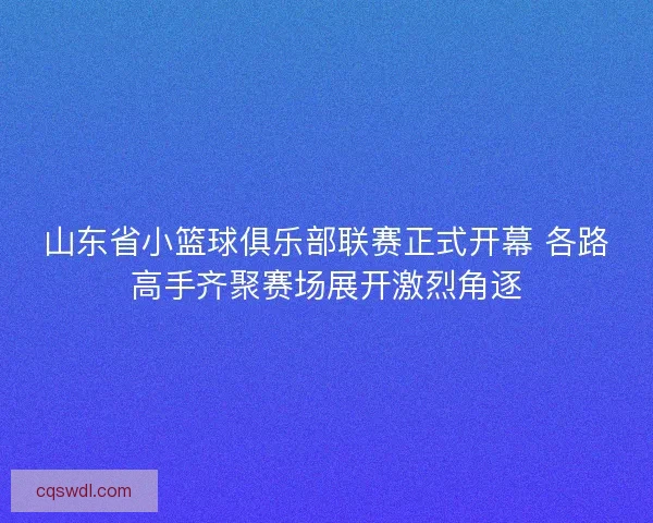 山东省小篮球俱乐部联赛正式开幕 各路高手齐聚赛场展开激烈角逐 山东省小篮球俱乐部联赛正式开幕 各路高手齐聚赛场展开激烈角逐